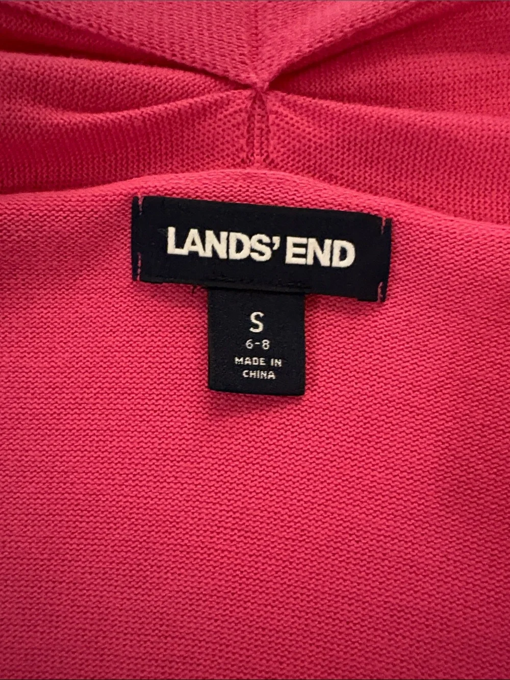 Lands' End Bright Pink Cotton Sweater - Picture 4 of 5